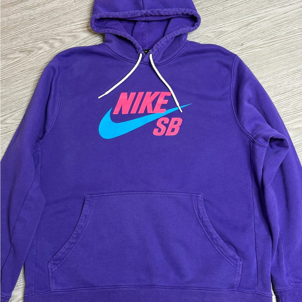 NIKE SB Hoodie Mens Sz L Grape Purple Sweatshirt Skateboarding  Rare Colorway